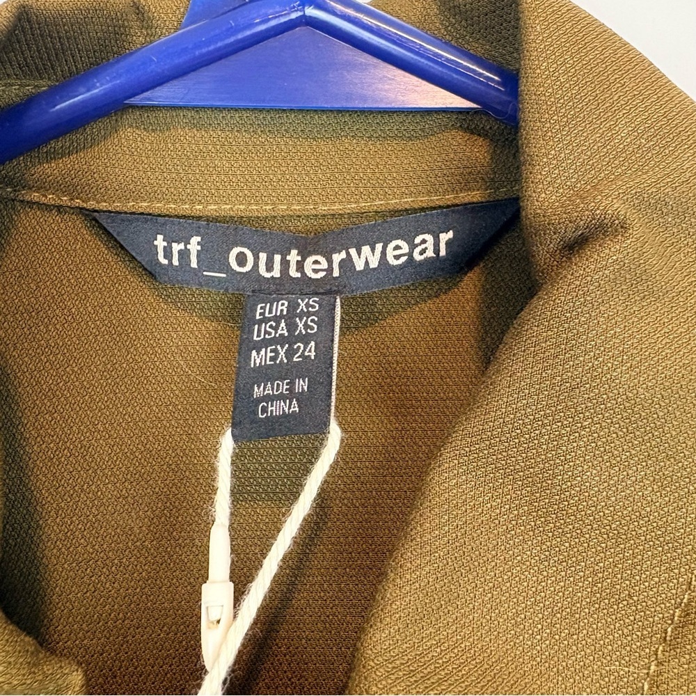H&M TRF Khaki Ruffle Utility Jacket - Picture 12 of 15